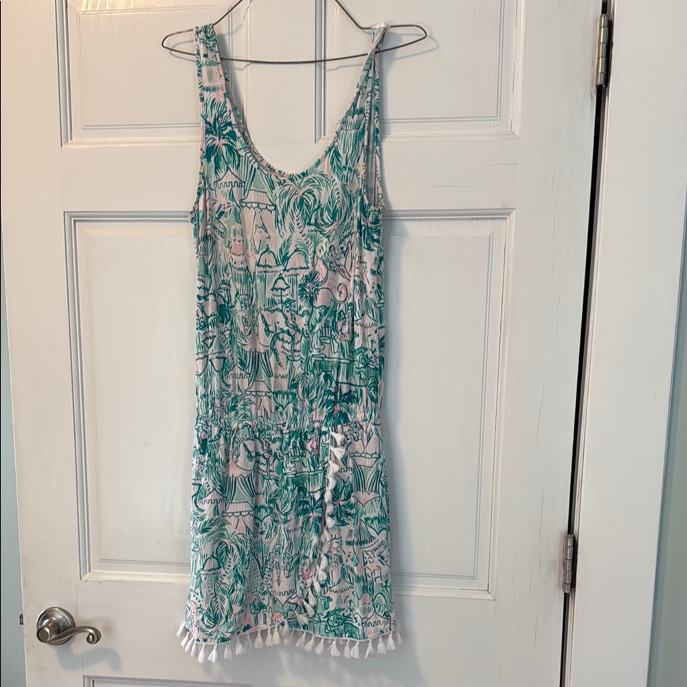 Lilly Pulitzer Green Sleeveless Resort Jumpsuit
